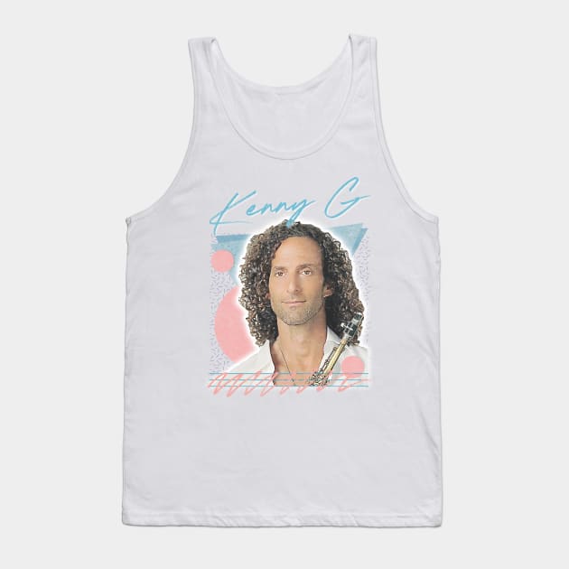 Kenny G / Retro Faded-Style Aesthetic Fan Art Design Tank Top by DankFutura